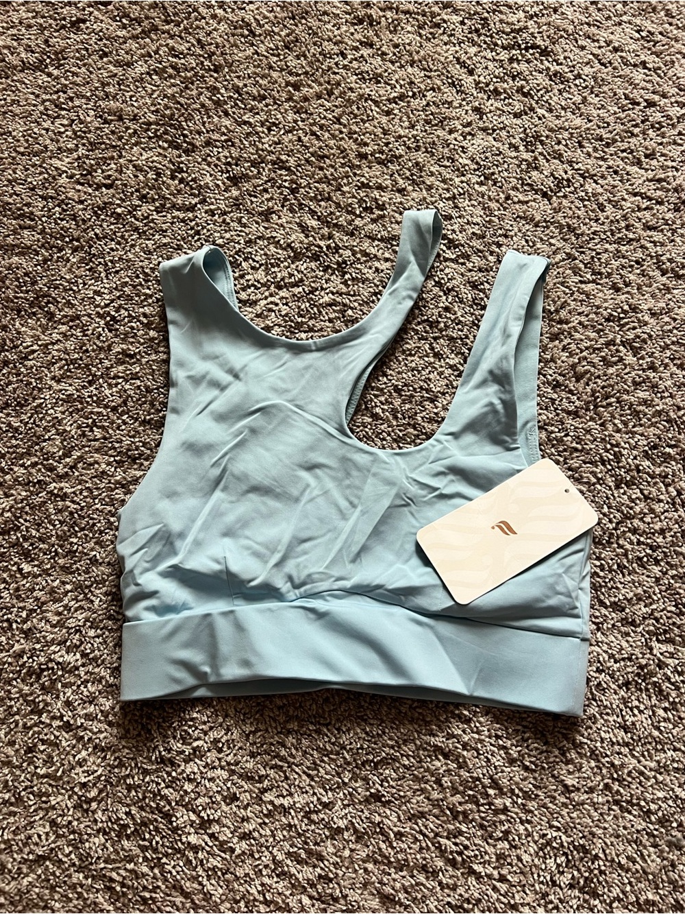 Seamless Light Blue Sports Bra - Fabletics